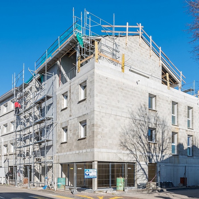 LE PALATIN chantier avant facade